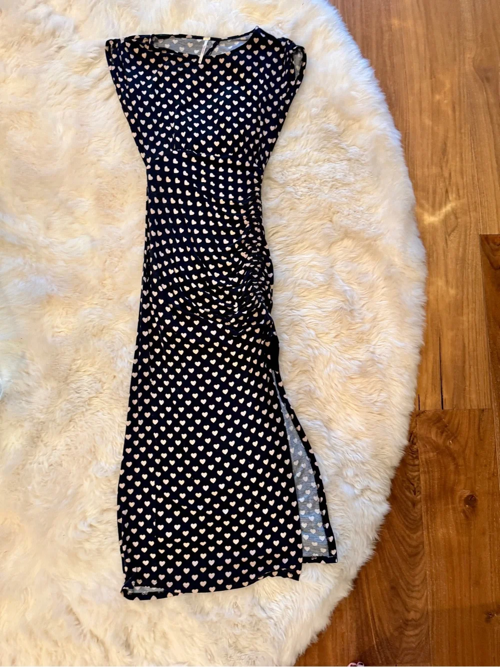 Free People Hearts Cap-Sleeve Maxi Dress